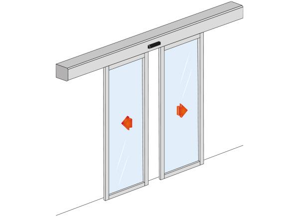 Kit mécanisme Doorgate pour porte vitrée 5800 sans assemblage