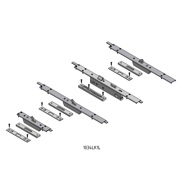 Kit serrure 5 points 3X500 (porte de service)