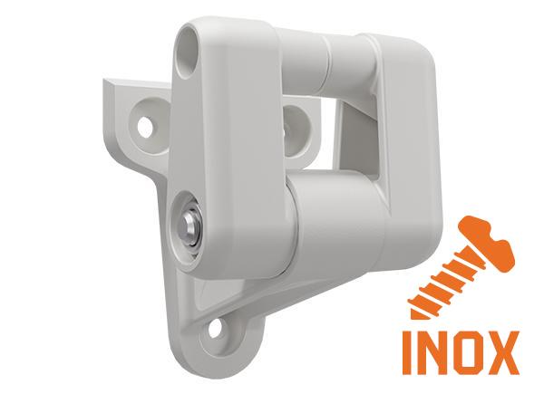 Support de roulette réglable rail simple Fibrotec 9016 en Inox