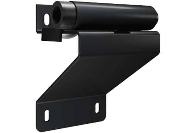 Support de roulette réglable rail simple laqué gris 7016