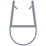 MBF25 – Joint frontal caoutchouc pour verre 10 mm