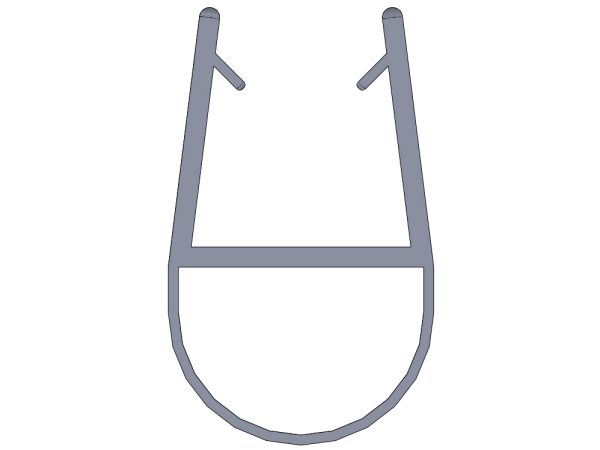 MBF25 – Joint frontal caoutchouc pour verre 10 mm