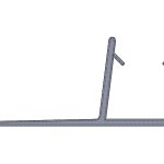 MBP30 – Joint latéral caoutchouc pour verre 10 mm