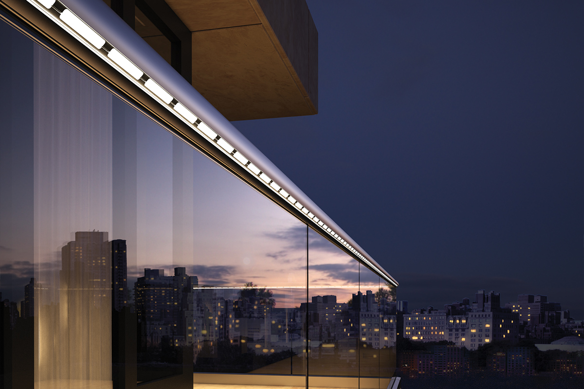 Garde-corps en verre C50 LED