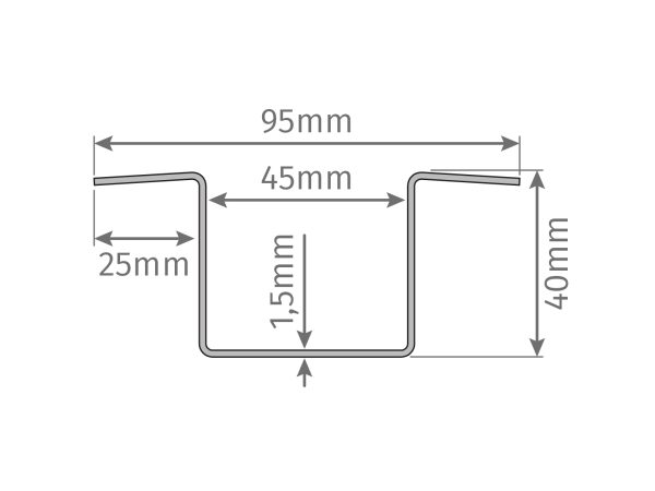 CHLCCE – Guide galvanisé à sceller pour barrière à chaîne