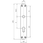 Entrée longue Topaz 31345 Glutz – PZ, 78 mm