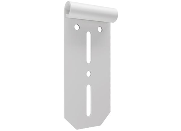 Support de roulette double rails laqué blanc 9016