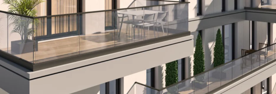 Garde-corps en verre C60 – exemple de réalisation