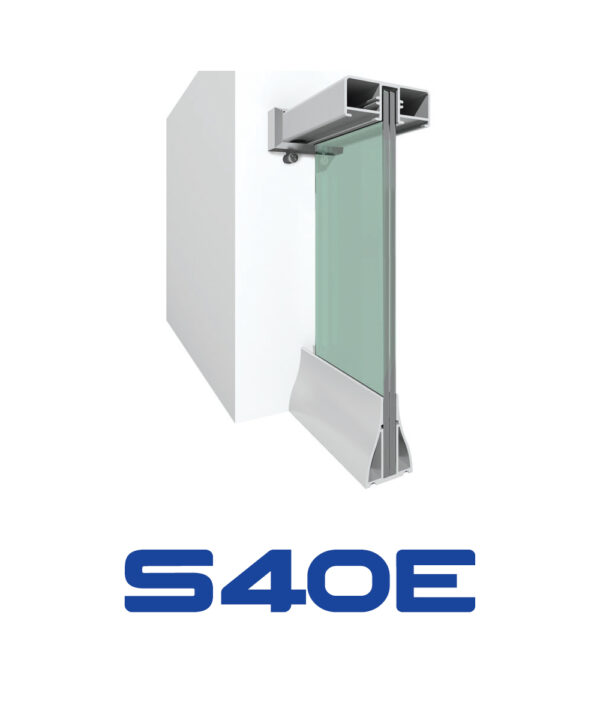 Coupe du profilé de garde-corps en verre S40E