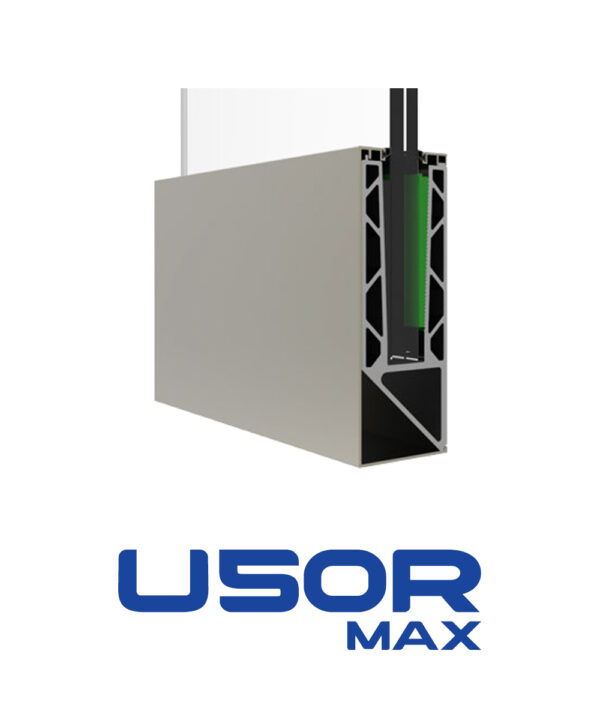 Coupe du profilé de garde-corps en verre U50R Max