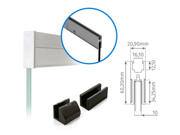 KIT F1 – Pince de fixation pour verre