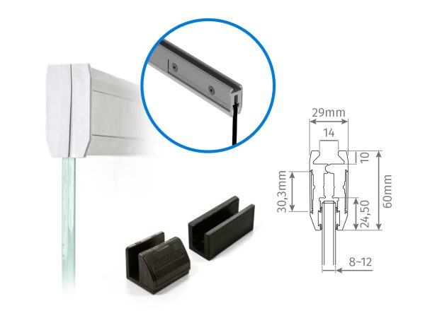 KIT F2 - KIT DE PINCE DE SERRAGE POUR FIXATION DE VERRE 8-12 MM – Pinces de fixation pour verre 8-12 mm