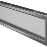 Hublot aluminium 750X250 vitrage dépoli
