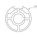 M24T0031 – Adaptateur rond Ø80 mm pour moteur tubulaire
