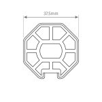 MTL05 – Adaptateur octogonal 37,5 mm pour moteur tubulaire