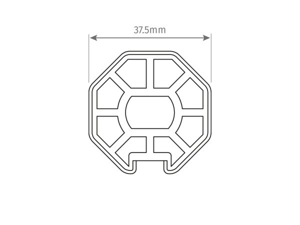 MTL05 – Adaptateur octogonal 37,5 mm pour moteur tubulaire