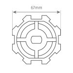 MTL08 – Adaptateur octogonal 67 mm pour moteur tubulaire