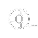 MTL29 – Adaptateur rond Ø42,2 mm pour moteur tubulaire