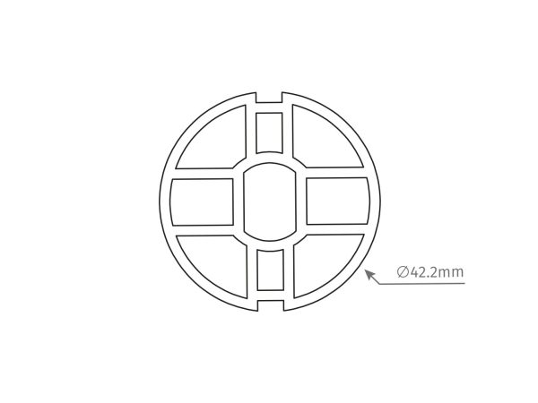 MTL29 – Adaptateur rond Ø42,2 mm pour moteur tubulaire