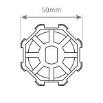 MTL33 – Adaptateur octogonal 50 mm pour moteur tubulaire