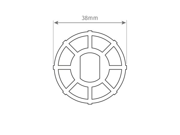 MTL35 – Adaptateur rond Ø38 mm pour moteur tubulaire
