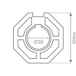 MTL37 – Adaptateur octogonal 67 mm pour moteur tubulaire