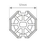 MTL47 – Adaptateur octogonal 57 mm pour moteur tubulaire