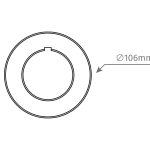 MTL53 – Bague d’adaptation Ø106 mm pour moteur tubulaire