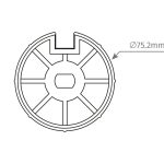 MTL64 – Adaptateur rond Ø75,2 mm pour moteur tubulaire