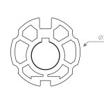 MTL67 – Adaptateur rond Ø75 mm pour moteur tubulaire