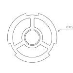 MTL70 – Adaptateur rond Ø105,8 mm pour moteur tubulaire
