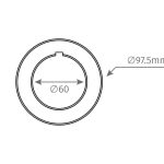 MTL71 – Bague d’adaptation Ø97,5 mm pour moteur tubulaire