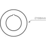 MTL72 – Bague d’adaptation Ø108 mm pour moteur tubulaire