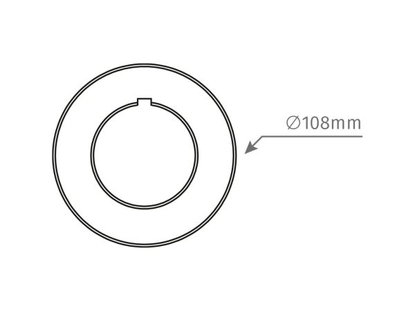 MTL72 – Bague d’adaptation Ø108 mm pour moteur tubulaire