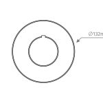 MTL73 – Bague d’adaptation Ø132 mm pour moteur tubulaire