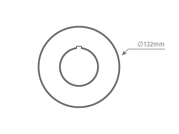 MTL73 – Bague d’adaptation Ø132 mm pour moteur tubulaire
