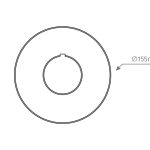 MTL74 – Bague d’adaptation Ø155 mm pour moteur tubulaire