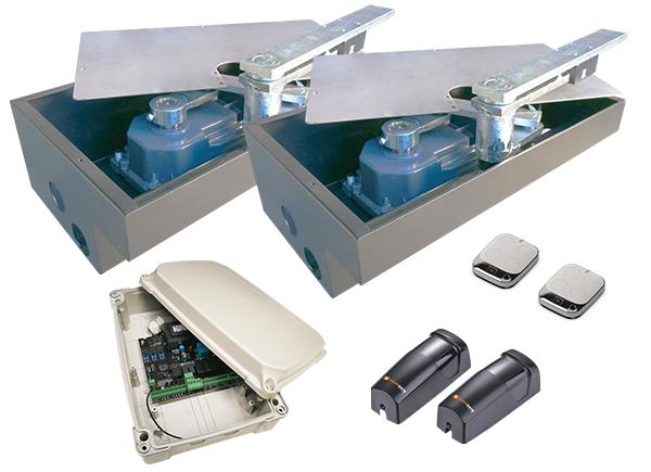 Kit moteur enterré Doorgate Boron 230V avec couvercle Inox