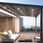 Pergola à toile rétractable motorisée