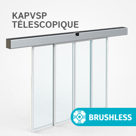 KAPVSP TÉLESCOPIQUE – Porte automatique vitrée télescopique