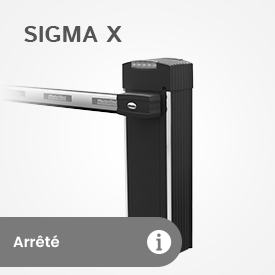 SIGMA X – Barrière électromécanique en acier galvanisé, lisse réversible