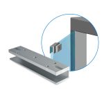 UB800 – Support sur verre pour serrure électromagnétique