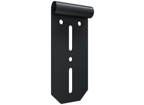 Support de roulette réglable double rail laqué gris 7016
