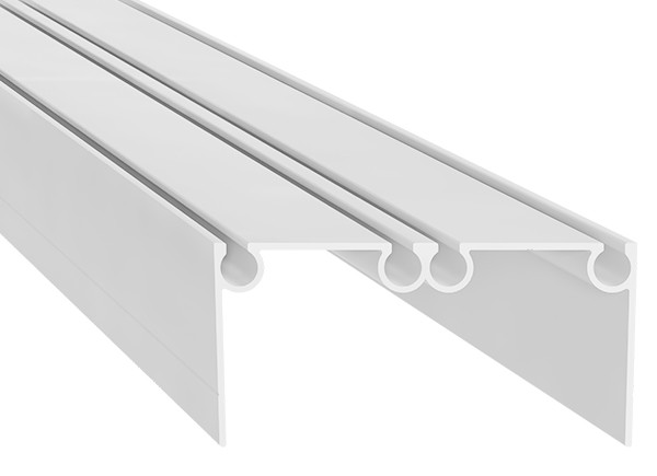 Profil alu supérieur/inférieur 80mm blanc L. 6500mm
