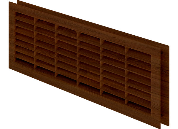Kit grille de ventilation imitation bois foncé