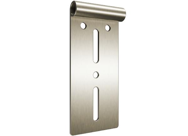 Support de roulette réglable double rail Inox