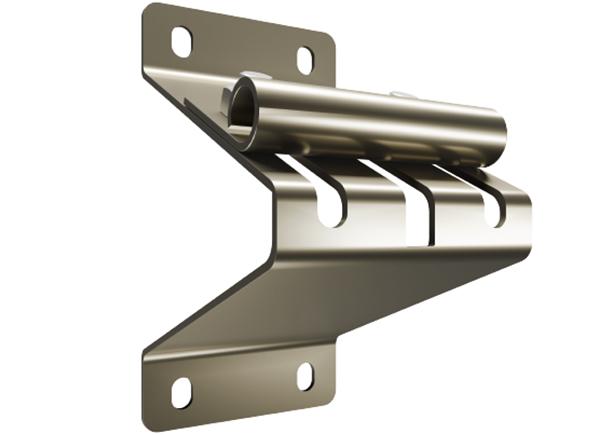 Support de roulette réglable rail simple Inox