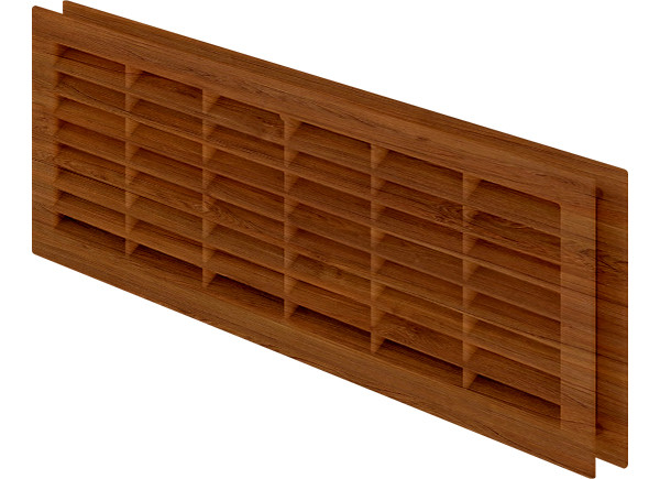 Kit grille de ventilation imitation bois clair