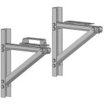 Support axe coulissant pour porte enroulable / rideau