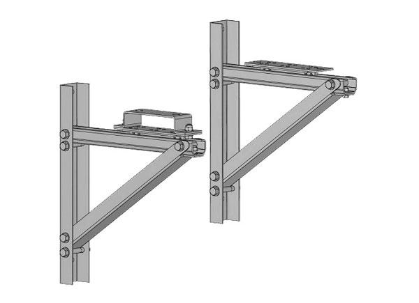 Support axe coulissant pour porte enroulable / rideau